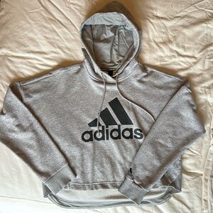 Size medium adidas cropped grey sweatshirt